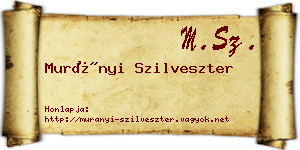 Murányi Szilveszter névjegykártya