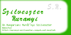 szilveszter muranyi business card